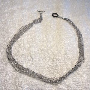 Links of London silver, multi strand choker necklace